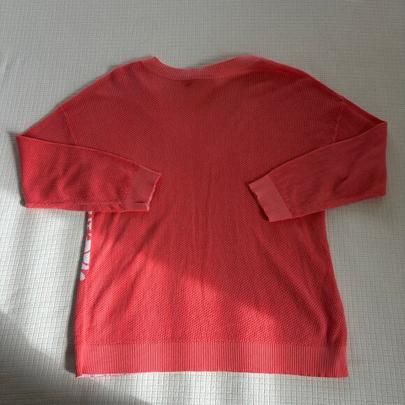 Tommy Bahama Courtside Palm V-Neck Coral Mesh Lightweight Pullover Sweater US M - Picture 4 of 10